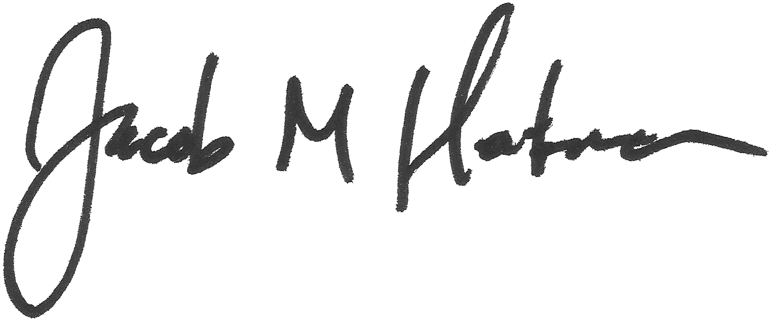Jake's signature, much neater than usual
